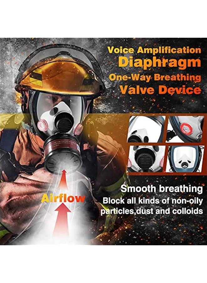 Arabest Full Face Gas Mask for Survival, Nuclear With 40mm Activated Carbon Filter, Reusable Silicone Respirator - Protection Against Gases, Organic Vapor, Chemicals & Particulates. 1 Year Warranty included. - Image 2