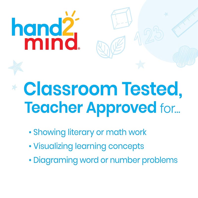 hand2mind hand2mind DoubleSided Centimeter Grid White Boards for Students Grid Board for Graphing Dry Erase Boards Portable Whiteboard School Supplies Classroom Supplies Pack of 10 - Image 2