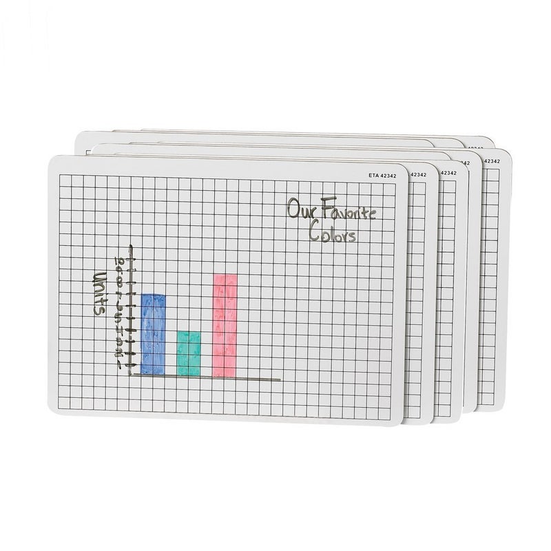 hand2mind hand2mind DoubleSided Centimeter Grid White Boards for Students Grid Board for Graphing Dry Erase Boards Portable Whiteboard School Supplies Classroom Supplies Pack of 10 - Image 1