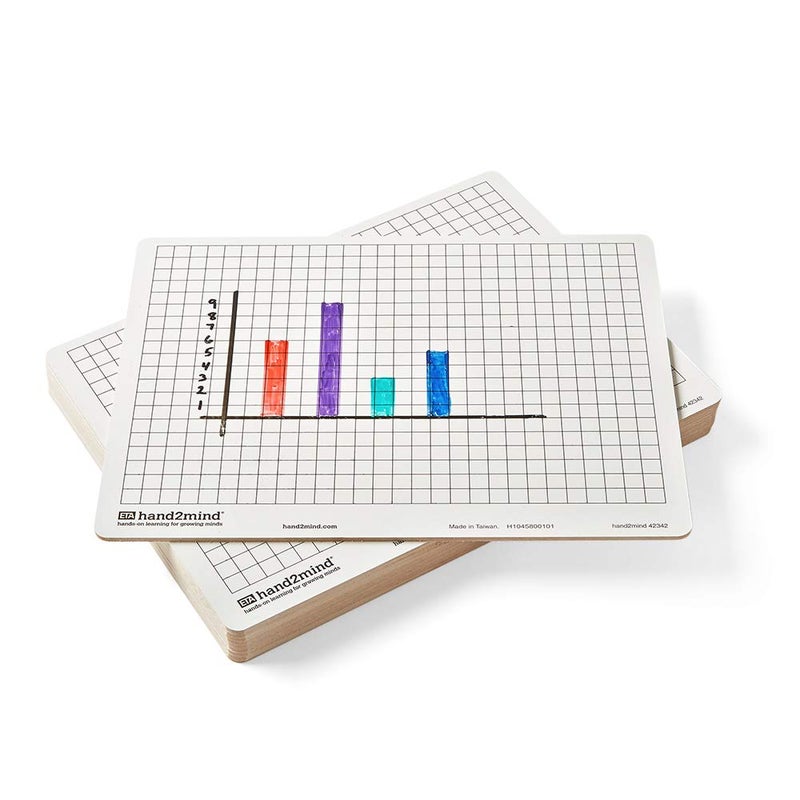 hand2mind hand2mind DoubleSided Centimeter Grid White Boards for Students Grid Board for Graphing Dry Erase Boards Portable Whiteboard School Supplies Classroom Supplies Pack of 10 - Image 4