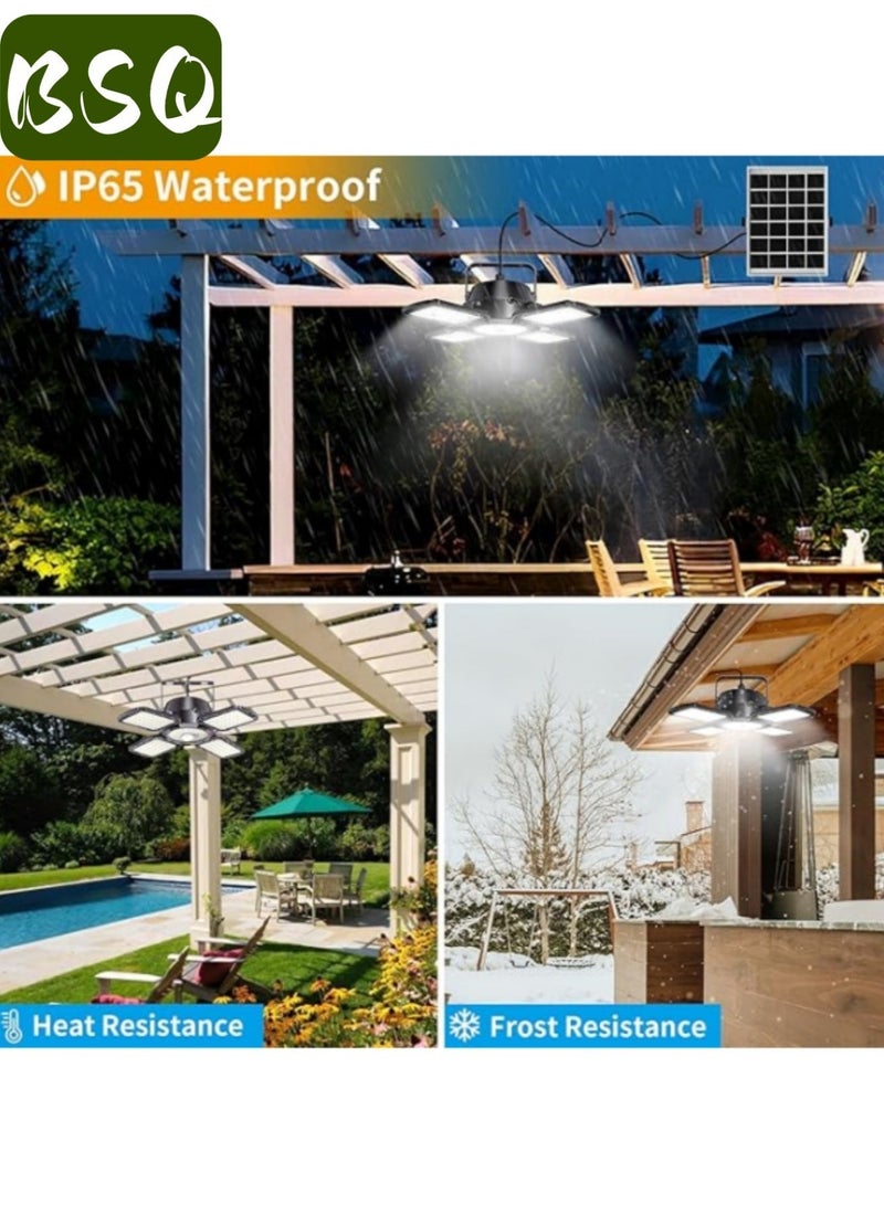 BSQ 4 Leaf Solar Flood Light, PIR Motion Sensor 3 Modes, IP65 Waterproof Adjustable Outdoor Light for Villa Garden, Farm & Power Outage - Image 5