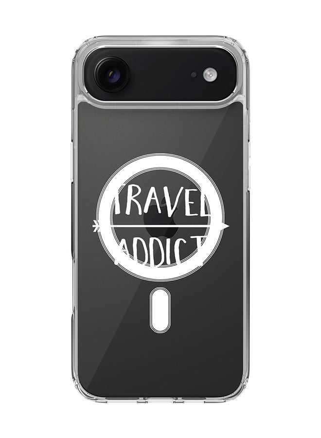 Stylizedd Classic Clear MagSafe Case for iPhone 17 Air , Hybrid Soft Case Flexible Edges Anti Drop TPU PC Gel Thin Transparent Cover [ Designed for iPhone 17 Air ] - Travel Addict