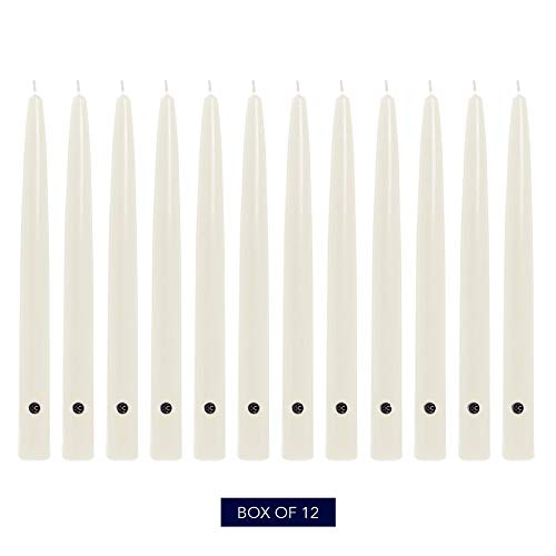 Colonial Candle Unscented Taper Candle, Handipt Collection, White, 12 In, Pack of 12 - Up to 10 Hours Burn - Image 2