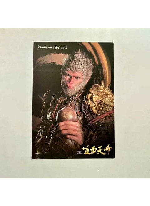 # Ruixing's Joint Black Myth Wukong Surrounding Face To Face With Destiny Monkey's Grating Card To Send Boyfriend Gift Homemade-Color:Direct Face Of The World Flash Card [1 Card]