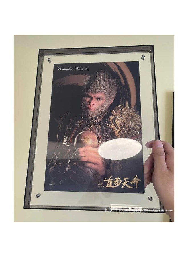 # Ruixing's Joint Black Myth Wukong Surrounding Face To Face With Destiny Monkey's Grating Card To Send Boyfriend Gift Homemade-Color:Direct Face Of The World Flash Card [1 Card]