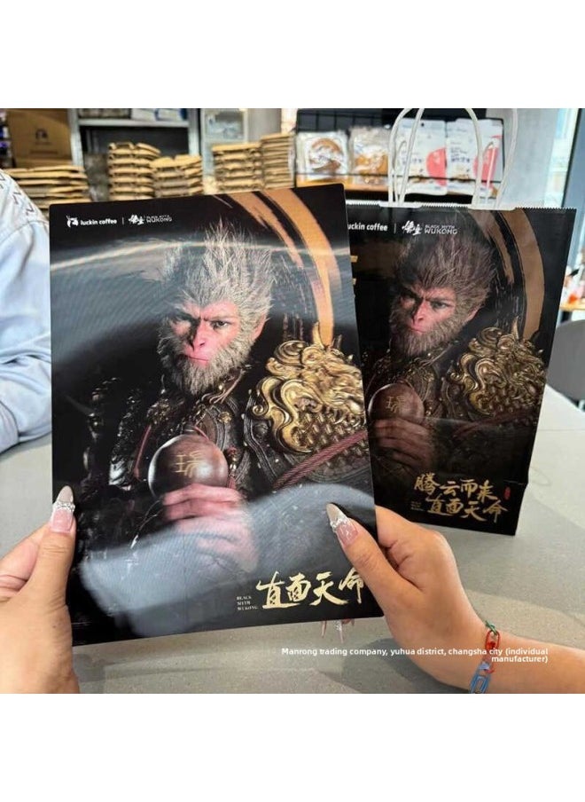 # Ruixing's Joint Black Myth Wukong Surrounding Face To Face With Destiny Monkey's Grating Card To Send Boyfriend Gift Homemade-Color:Direct Face Of The World Flash Card [1 Card]