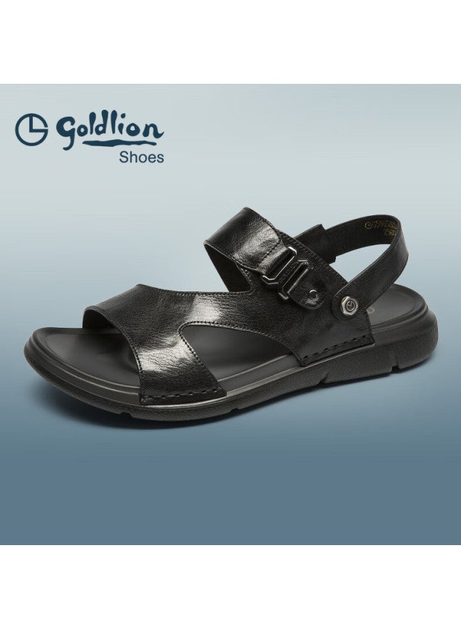 Goldlion Men's Summer Comfortable Lightweight Casual Sandals Dual-wear Beach Shoes G596520043aaf Black Size 41 - Image 2