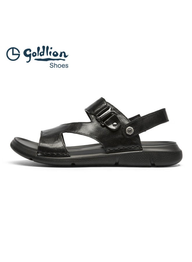 Goldlion Men's Summer Comfortable Lightweight Casual Sandals Dual-wear Beach Shoes G596520043aaf Black Size 41 - Image 4