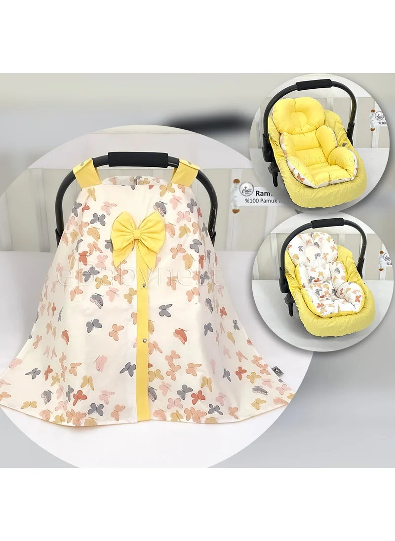 Ebabynest Kelebek Series Yellow Stroller Cover Set of 3