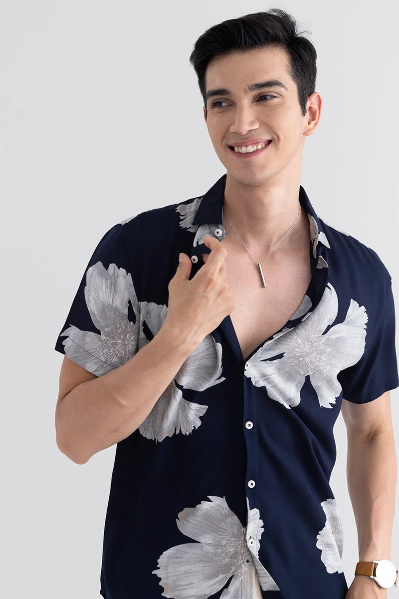 SNITCH Exo Leaf Navy Shirt