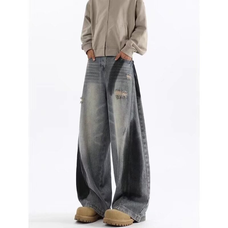 Unisex Classic Denim Jeans Loose Fit Daily Outdoor Wear - Image 2