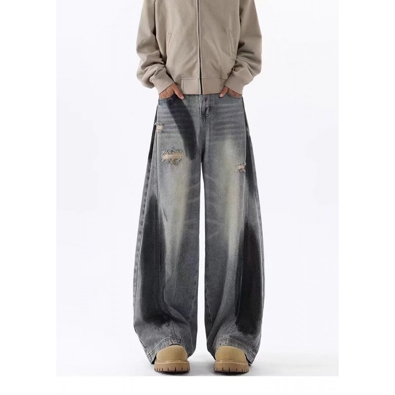 Unisex Classic Denim Jeans Loose Fit Daily Outdoor Wear - Image 4