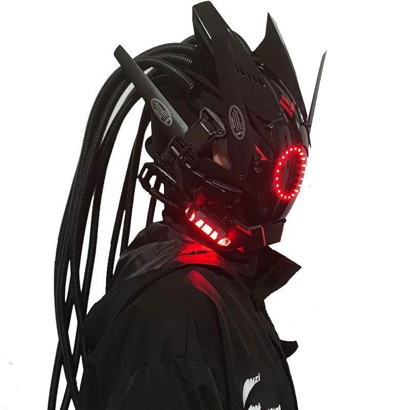قناع كرنفال أسود بتقنية LED - Image 2