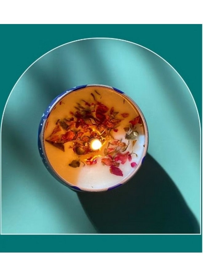 Beauenty Scented Candles, Luxury Aromatherapy Candles with Dry Flowers, Natural Soy Scented Candles Gift Set for Home SPA Bathing Yoga Travel, Long Lasting Elegant Relaxation Gift ,Vanilla - Image 3