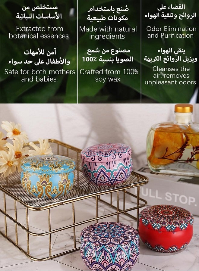 Beauenty Scented Candles, Luxury Aromatherapy Candles with Dry Flowers, Natural Soy Scented Candles Gift Set for Home SPA Bathing Yoga Travel, Long Lasting Elegant Relaxation Gift ,Vanilla - Image 4