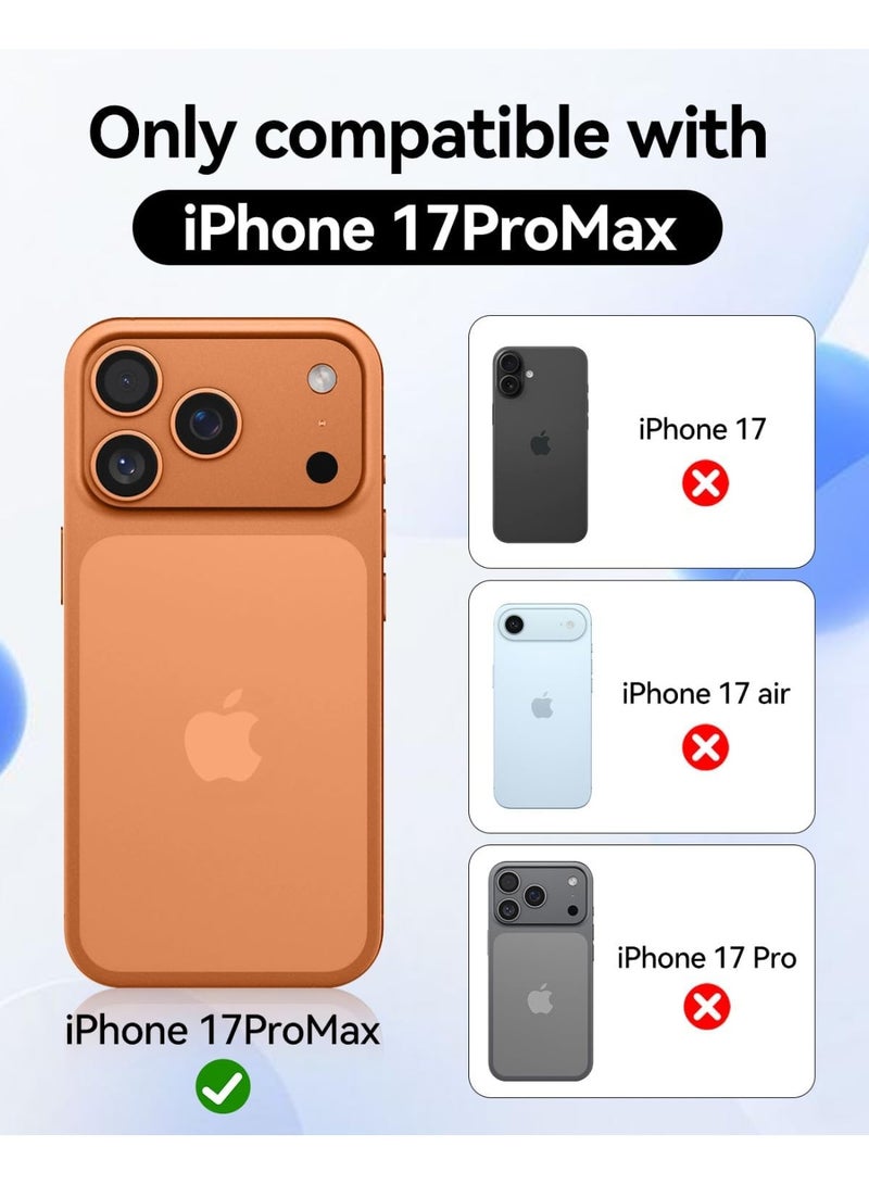 جراب شفاف كريستالي لهاتف iPhone 17 Pro Max مقاس 6.9 بوصة (2025)، [مضاد للاصفرار] ظهر صلب نحيف مقاوم للصدمات ومقاوم للخدش، مناسب للشحن اللاسلكي - Image 2