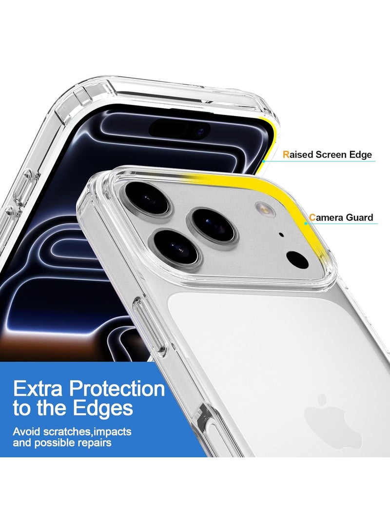 جراب شفاف كريستالي لهاتف iPhone 17 Pro Max مقاس 6.9 بوصة (2025)، [مضاد للاصفرار] ظهر صلب نحيف مقاوم للصدمات ومقاوم للخدش، مناسب للشحن اللاسلكي - Image 4
