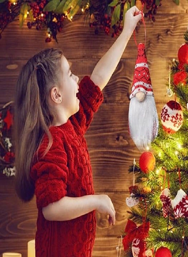 Christmas Old Man Elf Pendant Ornament, Christmas Gnomes Ornaments,Christmas Tree Hanging Decoration Handmade Gnomes Santa Elf, Dwarf Christmas Decorative for Christmas Party - Image 3