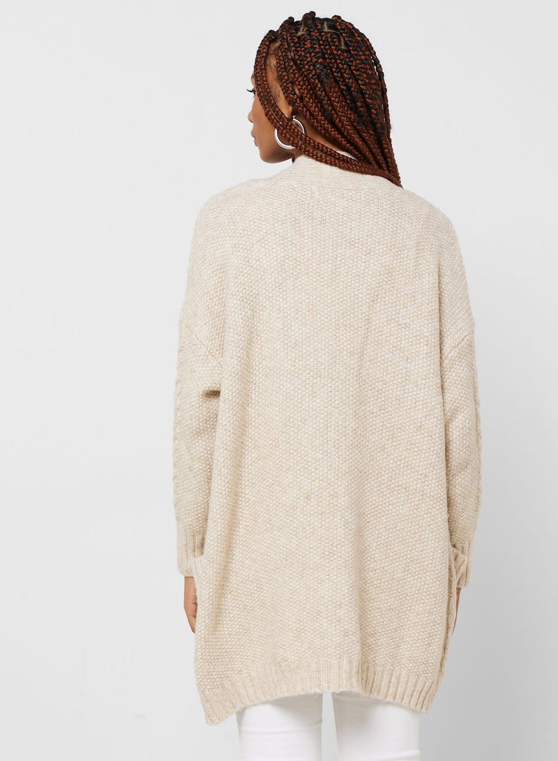 ONLY Pocket Detail Cable Knitted Cardigan - Image 2