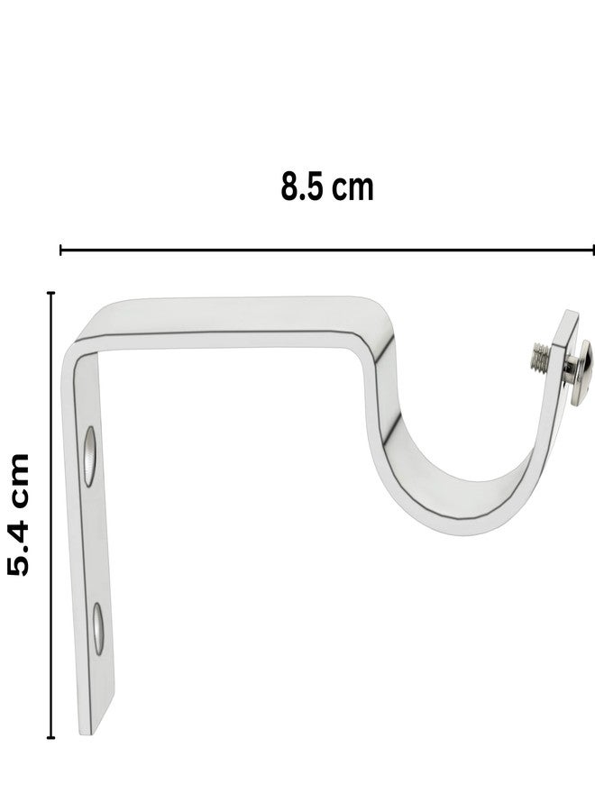 Natural Luxury Heavy Stainless Steel Curtain Support/SS Curtain Holders for Door and Window Curtain Rods with Screw and Wall plug. (12) - Image 3