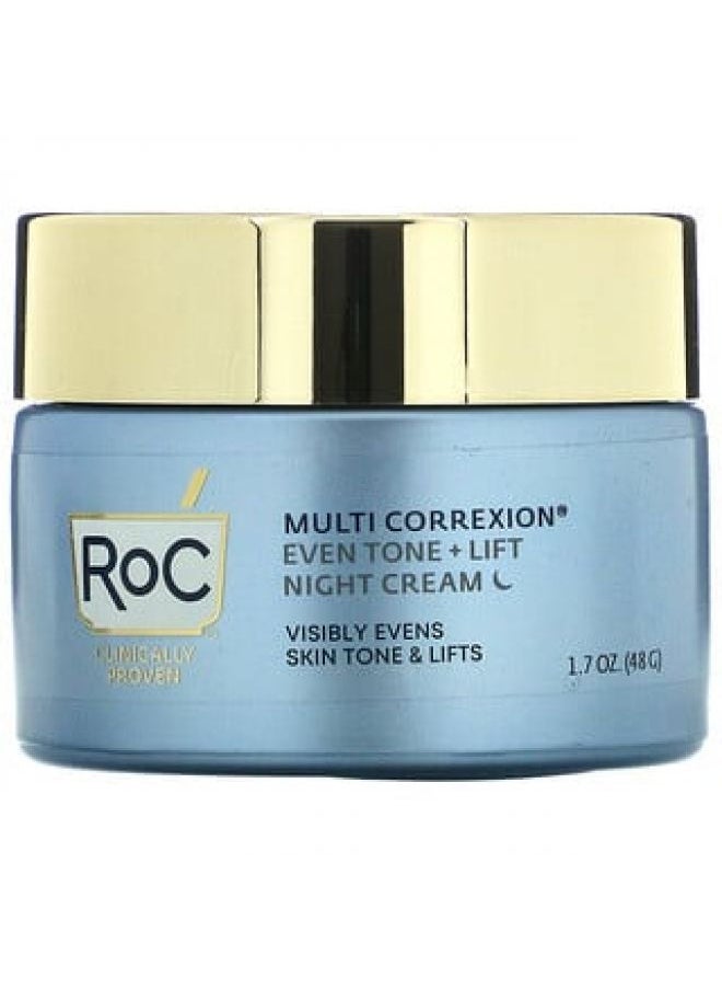 RoC - RoC Multi Correxion Even Tone  Lift 5 In 1 Night Cream 1.7 oz 48 g - Image 1
