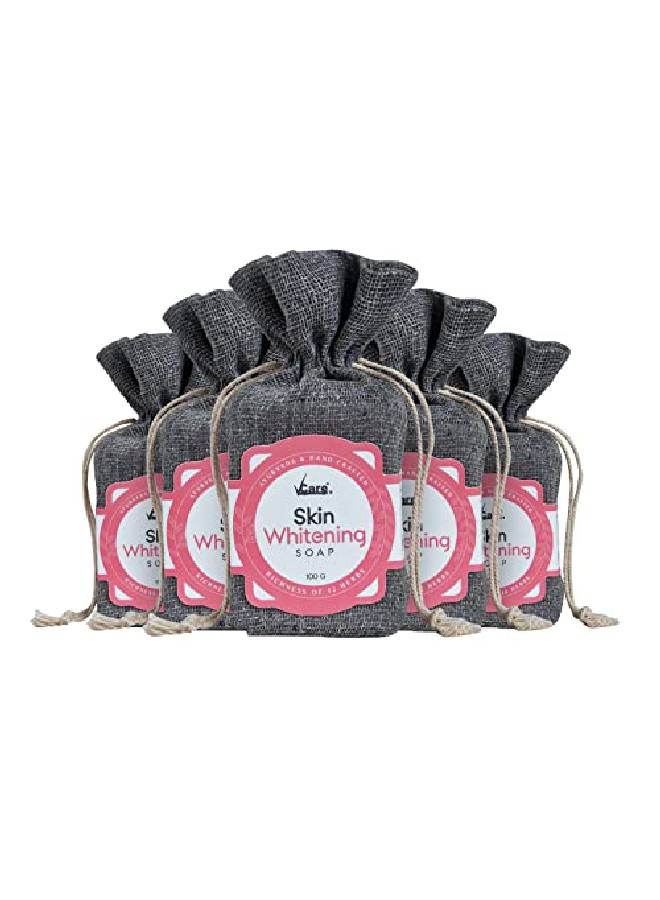 VCare صابون تبييض البشرة مع غنى 12 مكون نشط 100 جرام (عبوة من 5) يقشر الشوائب من البشرة ويحسن لون البشرة للرجال والنساء - Image 2