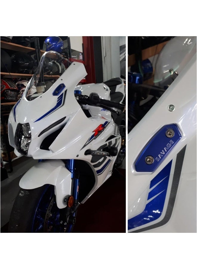 Savage Gear Blue Aluminum Mirror Hole Covers for GSX-R 1000 - Image 3