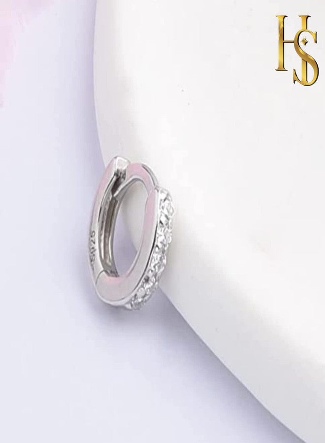 HighSpark 92.5 Sterling Silver Studded Nose Ring for Women | Simple & Elegant Nose Piercing for Women & Girls | Lovely Gift - Silver - Image 3