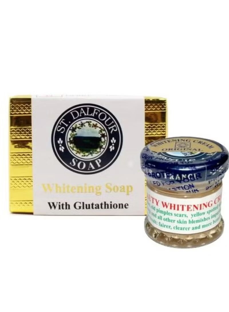 إس تي دالفور دالفور مجموعة صابونة بالجلوتاثيون و كريم تفتيح البشرة