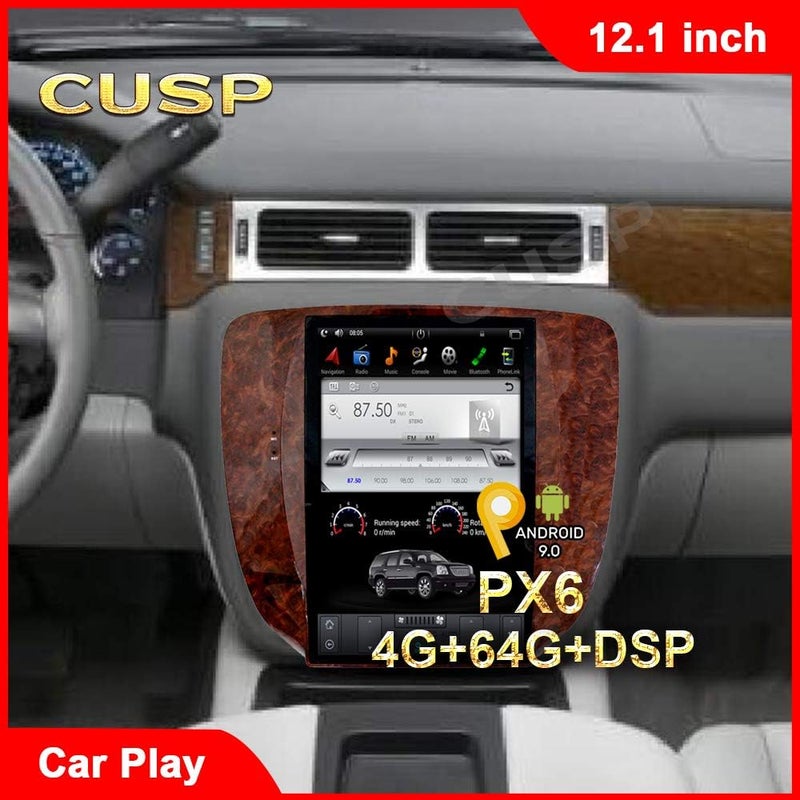 CUSP 12.1 Inch Vertical Screen Car Stereo Radio GPS Navigation for GMC Yukon Sierra Chevrolet Tahoe Suburban - Image 3