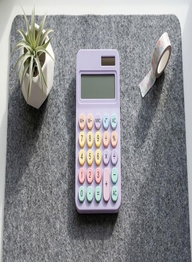 ZUNBELLA Aesthetic Pastel Calculator, 12-Digit, Retro Typewriter Style, Big Round Buttons, Kawaii Desktop Calculator for College Students, Teachers, Women - Image 5
