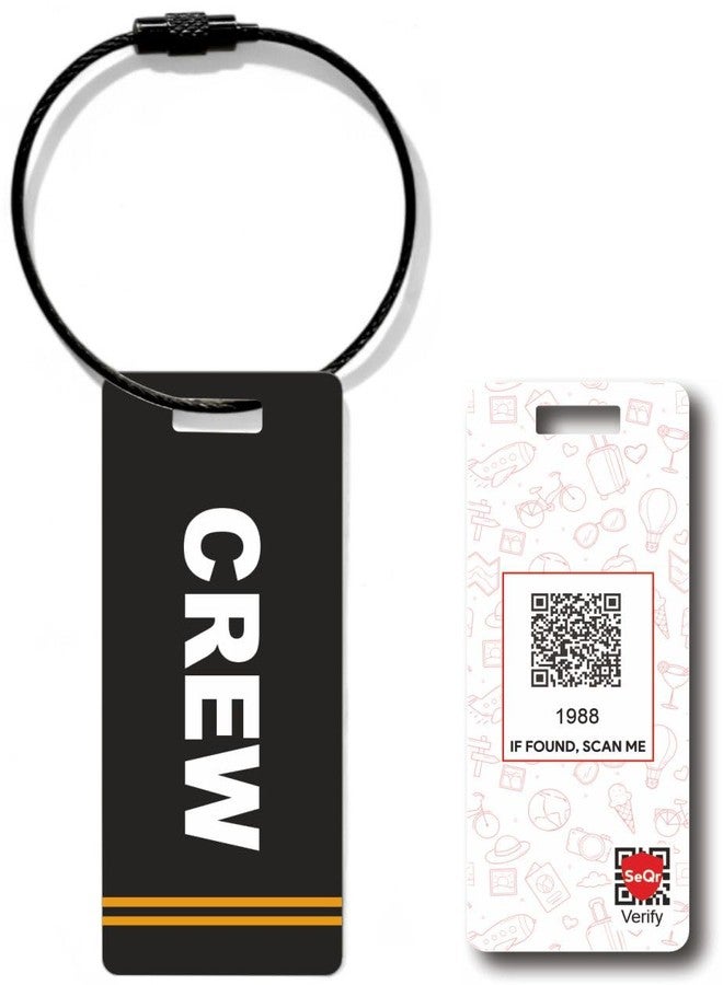 SeQR Custom Airline Luggage Tags for Travel|Durable Waterproof Suitcase Bag Tags with Lost and Found Service|Personalized Name Travel Accessories for Airline Crew and Travelers|Made for Indian Airlines - Image 1
