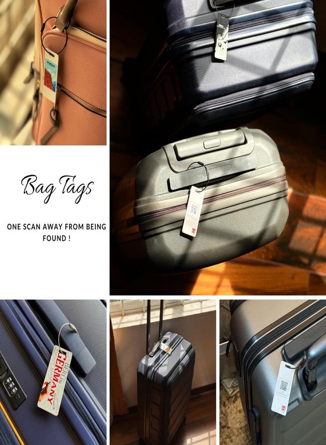 SeQR Custom Airline Luggage Tags for Travel|Durable Waterproof Suitcase Bag Tags with Lost and Found Service|Personalized Name Travel Accessories for Airline Crew and Travelers|Made for Indian Airlines - Image 5