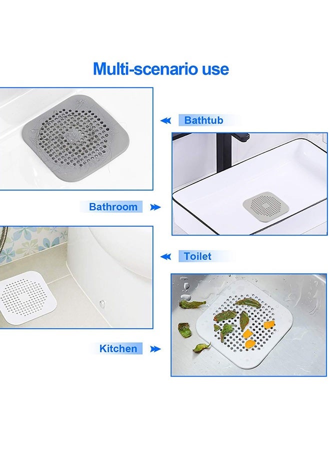 6 Pcs Multi-Color Drain Cover Bathroom Floor Drain Filter,Drain Hair Catcher Flat Silicone Plug,Silicone Hair Stopper Drain Strainer with Suction Cups for Tub Bathroom and Kitchen - Image 5