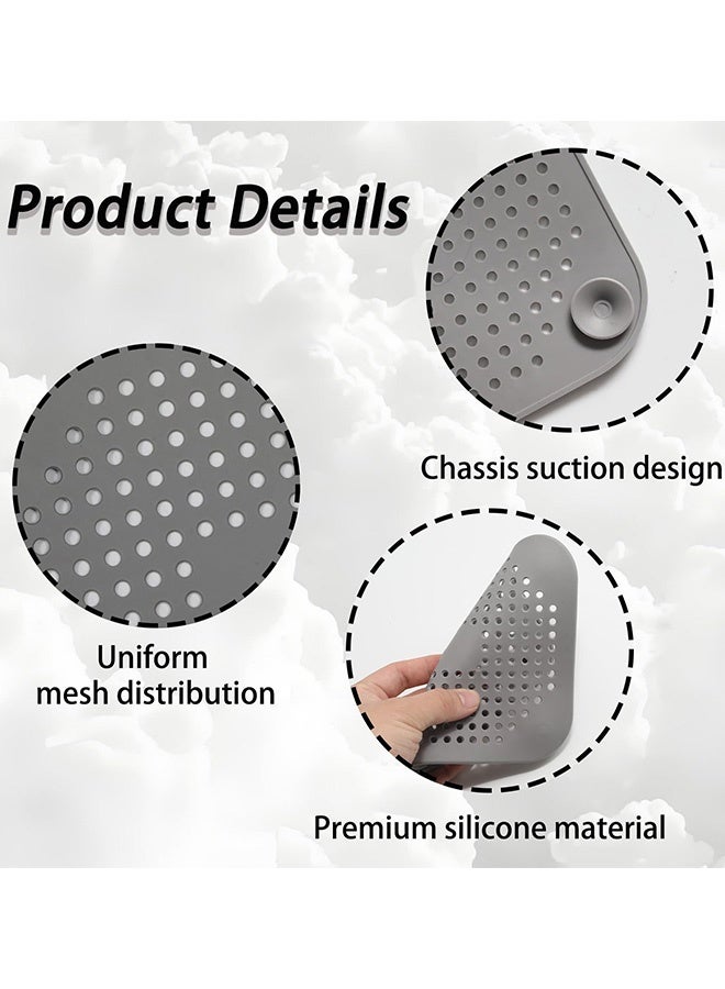 6 Pcs Multi-Color Drain Cover Bathroom Floor Drain Filter,Drain Hair Catcher Flat Silicone Plug,Silicone Hair Stopper Drain Strainer with Suction Cups for Tub Bathroom and Kitchen - Image 3
