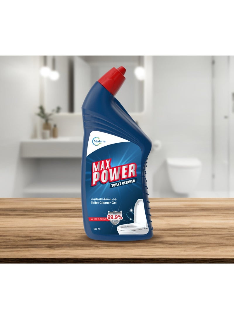 Maderra Max Power Toilet Cleaner With Original Scent And Thick Gel Formula For Deep Cleaning, 530 ml - Image 3