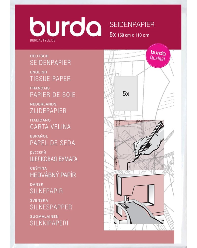 Burda 2Gtis | Sewing Tissue Paper | 110 x 150 cm, Taille Unique, Pink - Image 5