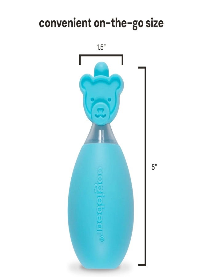 oogiebear: Baby Nasal Aspirator - Safe Booger & Earwax Remover for Newborns, Infants, Toddlers - Better Syringe, Airtight Suction, Nose Sucker - Essential Baby Stuff, Diaper Bag Must-Haves, Blue - Image 4