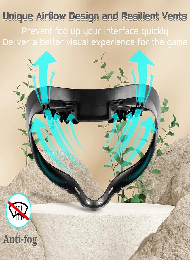TIANREN VR Facial Interface Replacement Kit for Oculus Quest 2, VR Accessories Facial Interface Bracket, Anti-Leakage Nose Pad,Lens Cover,Foam Face Covers for Meta Quest 2 - Image 4