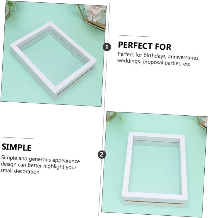 Dried flowers and leaves specimen frame wooden frame with real glass frame wedding photo frame desktop photo decoration - Image 2