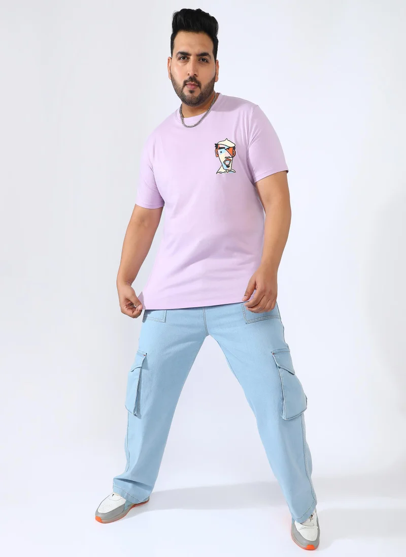 Instafab Plus Men's Lavender Beret Man T-Shirt