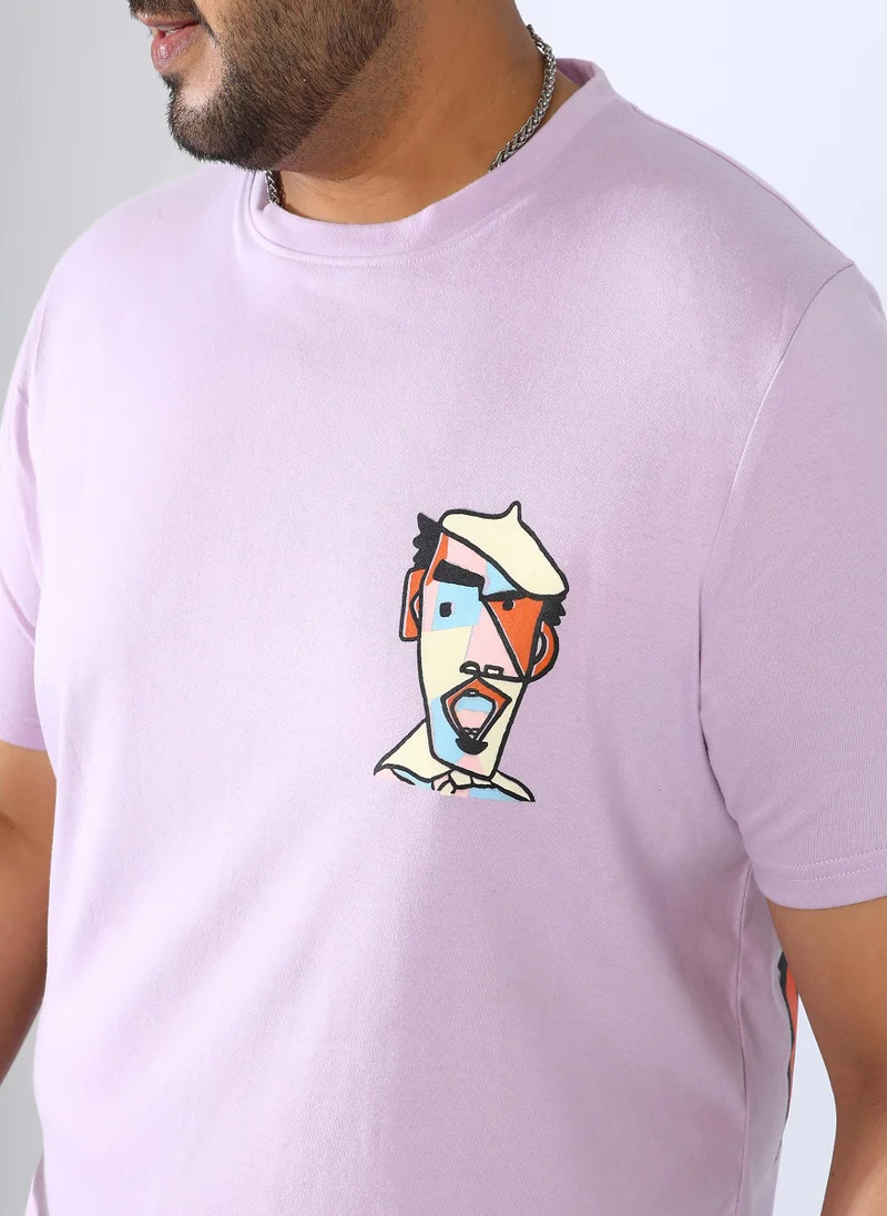 Instafab Plus Men's Lavender Beret Man T-Shirt