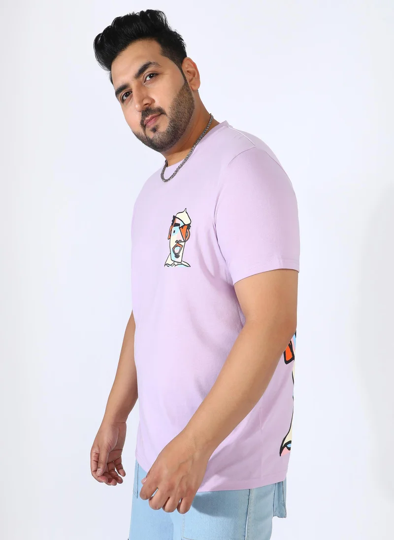 Instafab Plus Men's Lavender Beret Man T-Shirt