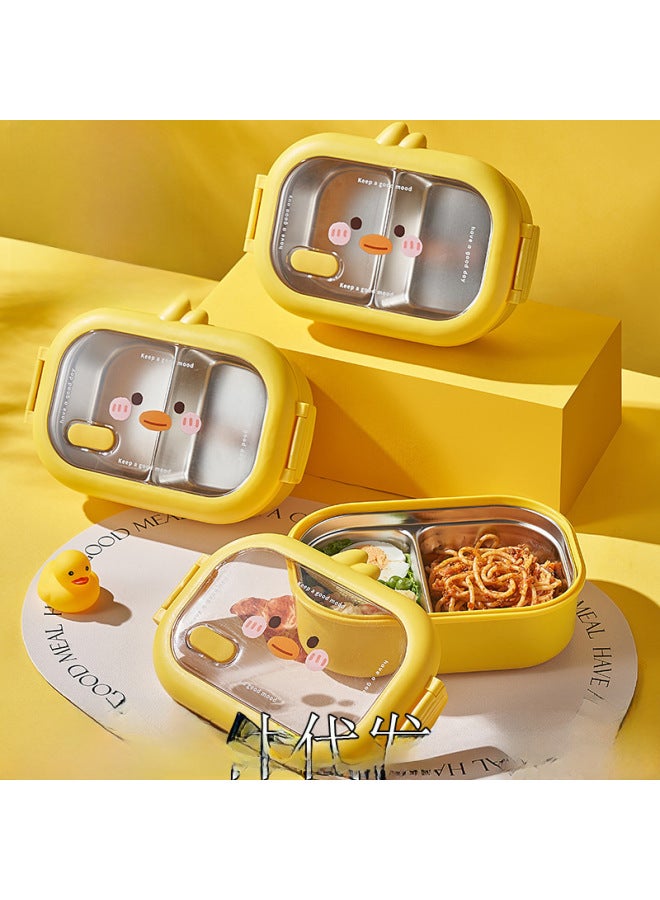Portable Stainless Steel Insulated Lunch Box Student Meal Box Soup Bowl Partitioned Lunch For Students-Specifications:Mai Meng Duck  - Image 2
