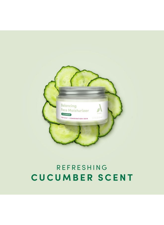 Amazon Aware - Balancing Face Moisturizer With Licorice Root Extract & Vitamin C Vegan Cucumber Dermatologist Tested Oily To Combination Skin 1.7 Fl Oz - Image 1