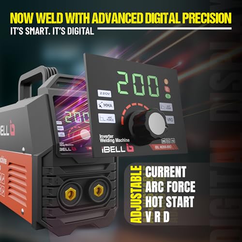 IBELL TOOLS iBELL IBL M200-89D MMA Welding Machine | 200A | Advanced Digital Display | IGBT Inverter Technology | 1.0–3.2mm Electrodes | Compact & Durable | 1-Year Warranty - Image 3