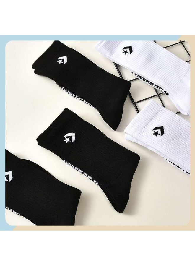 كونفرس جوارب كونفيرس متوسطة الساق باللون الأسود - عبوة ثلاثة في واحد - Image 2