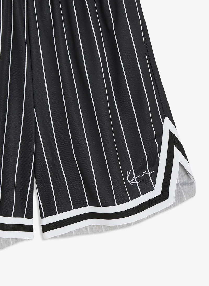 Karl Kani  Small Signature Pinstripe Mesh Shorts for Men | Best Price UAE