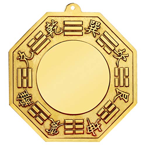 FUNSXBUG Chinese Feng Shui Brass Concave Bagua Mirror (2.5 Inch) - Image 1