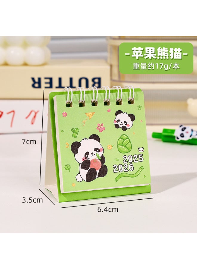 HELPS Panda Mini Calendar Desk Calendar 2026 Creative Ornament Cute Student Memo Planner Small Desk Calendar - Image 1
